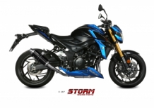 Storm by Mivv GP RVS Black Slip-on Einddemper met E-keur Suzuki GSX-S 750 2017 > 2020