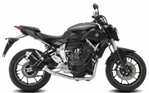 Storm by Mivv GP RVS Black Compleet 2in1 Uitlaatsysteem met E-keur Yamaha MT-07 2014 > 2020