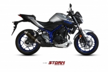 Storm by Mivv GP RVS Black Slip-on Einddemper met E-keur YAMAHA MT-03 2016 > 2020