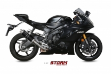 Storm by Mivv GP RVS Black Slip-on Einddemper met E-keur YAMAHA YZF 600 R6 2017 > 2020