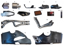 Termignoni 4USCITE D182 Titanium High Up Compleet Uitlaatsysteem zonder E-keur incl. UpMap Module Panigale V4 2018 2019