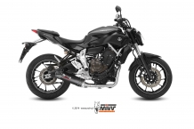 Mivv Oval Carbon met Carbon Endcap Compleet Uitlaatsysteem met E-keur Yamaha MT07 2014 > 2020