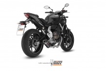 Mivv Oval Carbon met Carbon Endcap Compleet Uitlaatsysteem met E-keur Yamaha MT07 2014 > 2020