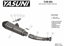 Yasuni Evo Titanium Look Slip-on Einddemper met E-keur Honda CBR 250 2011 > 2016