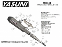 Yasuni Evo Black Slip-on Einddemper met E-keur Honda SH300 2012 > 2018